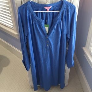 Lilly Pulitzer Sleeved Essie Dress- Blue